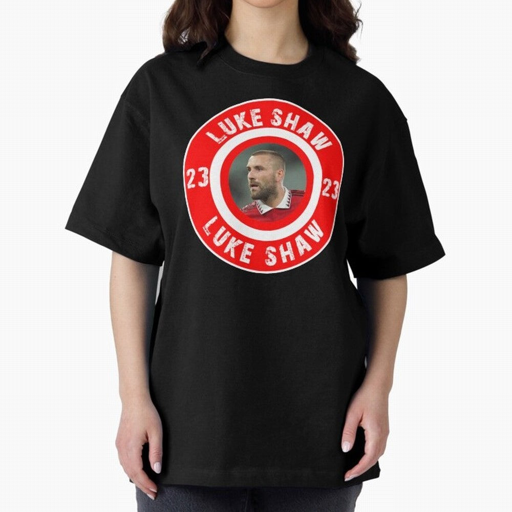 Luke Shaw Oversized T-Shirt Show Fan Pride Across FIFA World Cup 2026 USA Canada Mexico Filled with Haaland and Mbappe, Spain Energy, Classic Soccer Heritage, Championship Pressure, Fan Loyalty and International Pride; Perfect for Fans, Collectors,