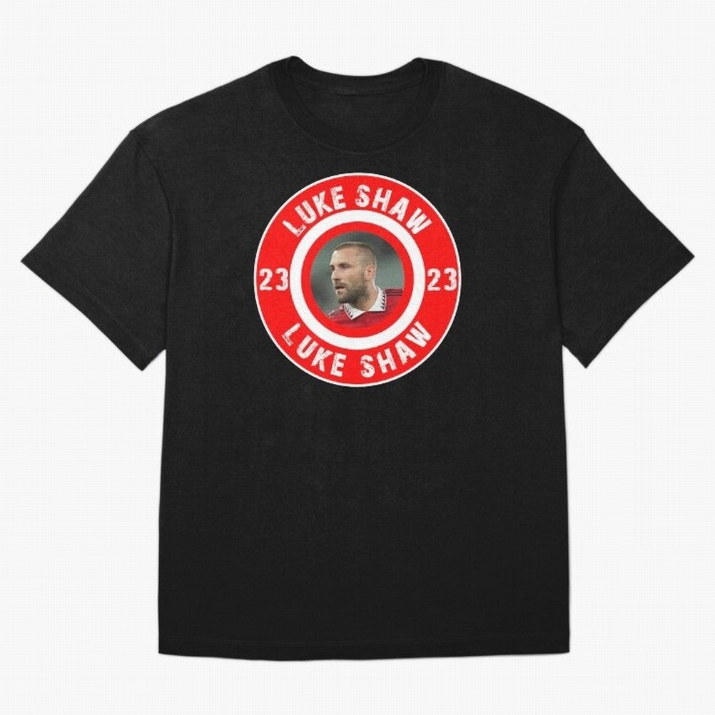 Luke Shaw Oversized T-Shirt Show Fan Pride Across FIFA World Cup 2026 USA Canada Mexico Filled with Haaland and Mbappe, Spain Energy, Classic Soccer Heritage, Championship Pressure, Fan Loyalty and International Pride; Perfect for Fans, Collectors,