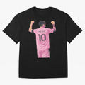 Lionel Messi Celebration Oversized T-Shirt Fuel FIFA World Cup 2026 for Fans of Cristiano Ronaldo, Haaland and CR7 and Argentina and Brazil, Bringing Stadium Chants, National Pride, Trophy Dreams and Unforgettable Football Memories; Made for Die