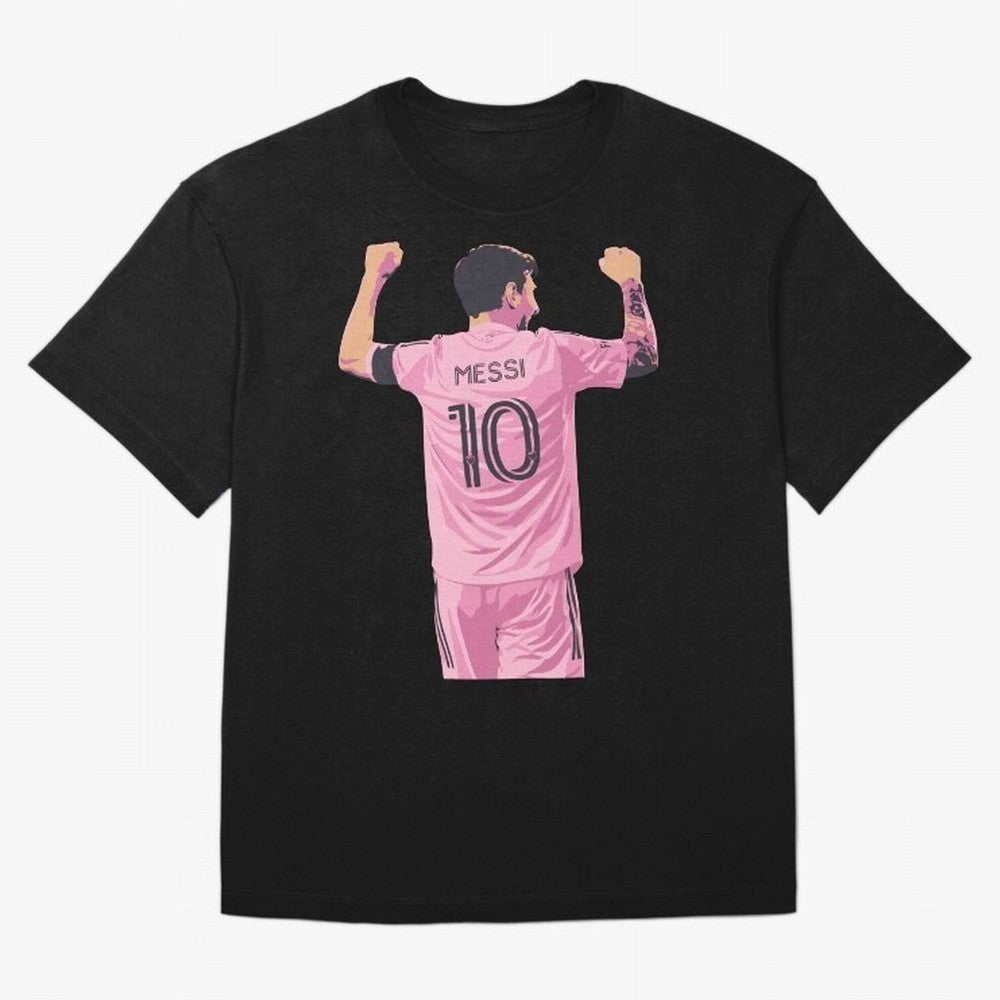 Lionel Messi Celebration Oversized T-Shirt Fuel FIFA World Cup 2026 for Fans of Cristiano Ronaldo, Haaland and CR7 and Argentina and Brazil, Bringing Stadium Chants, National Pride, Trophy Dreams and Unforgettable Football Memories; Made for Die