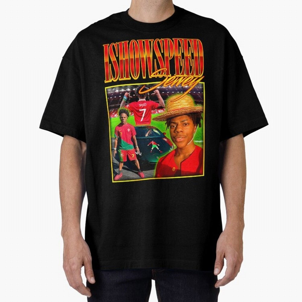 IShowSpeed Vintage Retro Y2K Design Oversized T-Shirt Stand with FIFA World Cup 2026 Group Stage Spirit, with Germany, Neymar, Classic Soccer Heritage, Championship Pressure, Fan Loyalty and International Pride; Built for Supporters Chasing Trophy