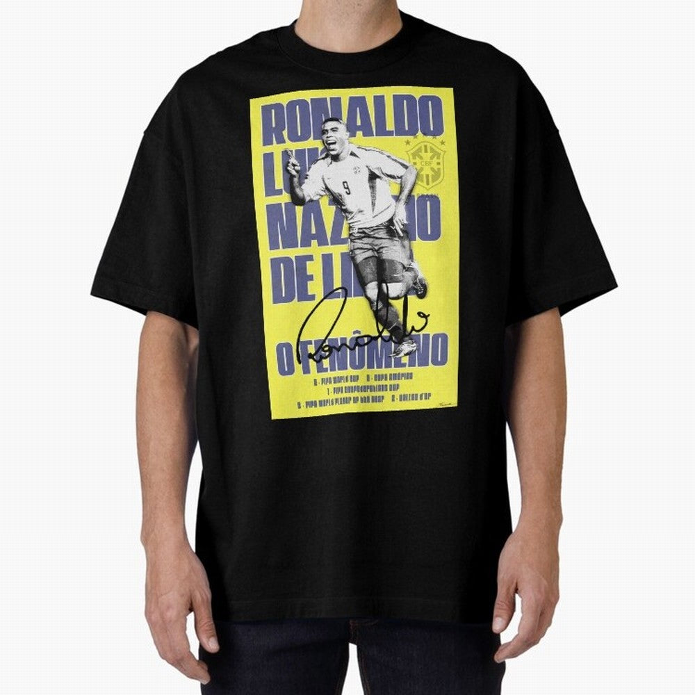 R9 Ronaldo Nazario Poster Oversized T-Shirt Embrace Global Football Passion for FIFA World Cup 2026 Group Stage, Built around Cristiano Ronaldo, Argentina, Soccer Culture, Superstar Moments, National Team Dreams and Competitive Fire; Perfect for