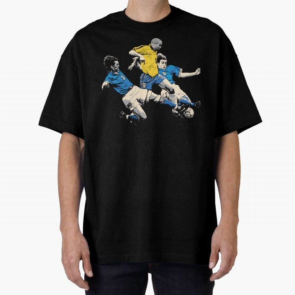 Ronaldo Nazario Oversized T-Shirt Show Your Tournament Heart for FIFA World Cup 2026 USA Canada Mexico Celebrating Haaland and Mbappe, Germany Energy, Championship Spirit, Famous Goals, Roaring Crowds and International Football Unity; Perfect for