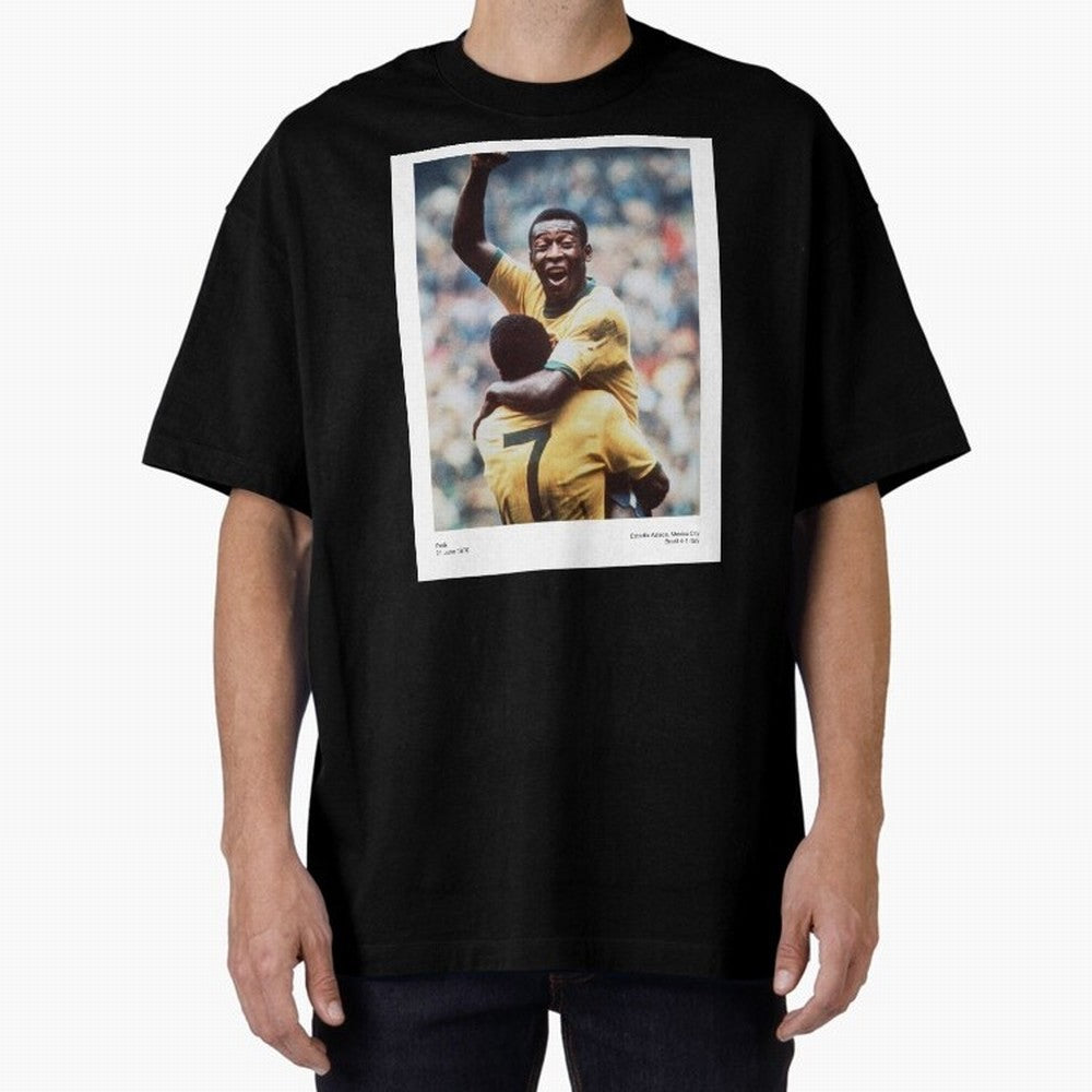 Pel¨¦'s Triumph: 1970 World Cup Legend Print Oversized T-Shirt Show Your Tournament Heart for FIFA World Cup 2026 USA Canada Mexico Spirit, Capturing Argentina, CR7 and Messi, Champion Mindset, Group Stage Buzz, Knockout Tension and Passionate Fan