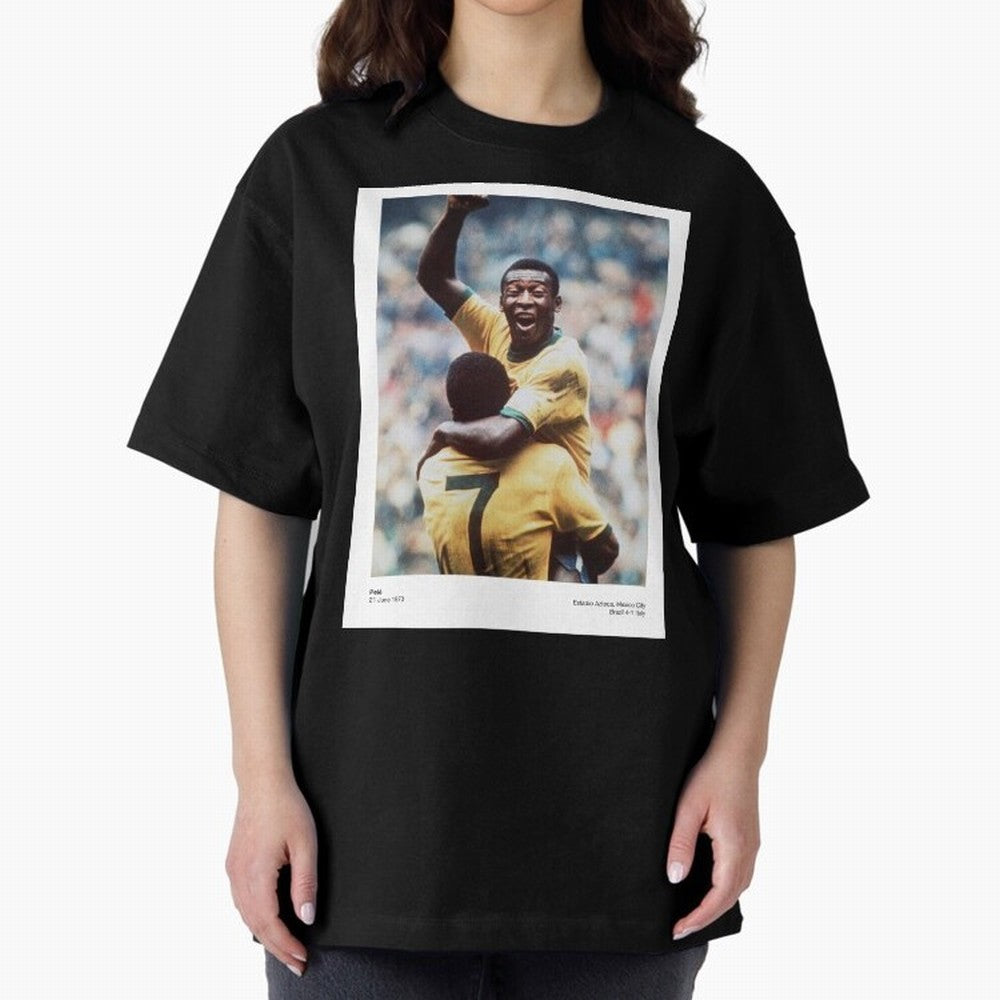 Pel¨¦'s Triumph: 1970 World Cup Legend Print Oversized T-Shirt Show Your Tournament Heart for FIFA World Cup 2026 USA Canada Mexico Spirit, Capturing Argentina, CR7 and Messi, Champion Mindset, Group Stage Buzz, Knockout Tension and Passionate Fan