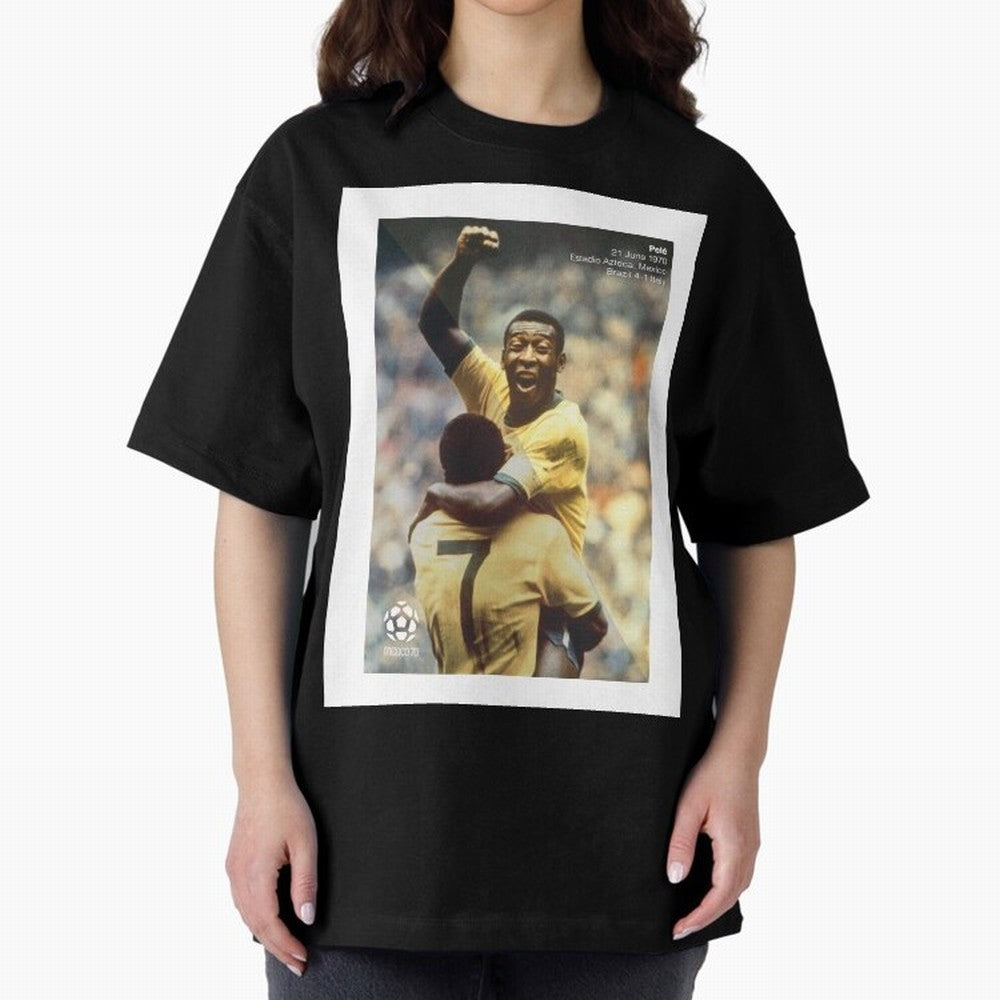 Pele Oversized T-Shirt Celebrate the Biggest Stage of FIFA World Cup 2026 Group Stage for Fans of Cristiano Ronaldo, Haaland and CR7 and Portugal, Bringing Championship Spirit, Famous Goals, Roaring Crowds and International Football Unity; Created