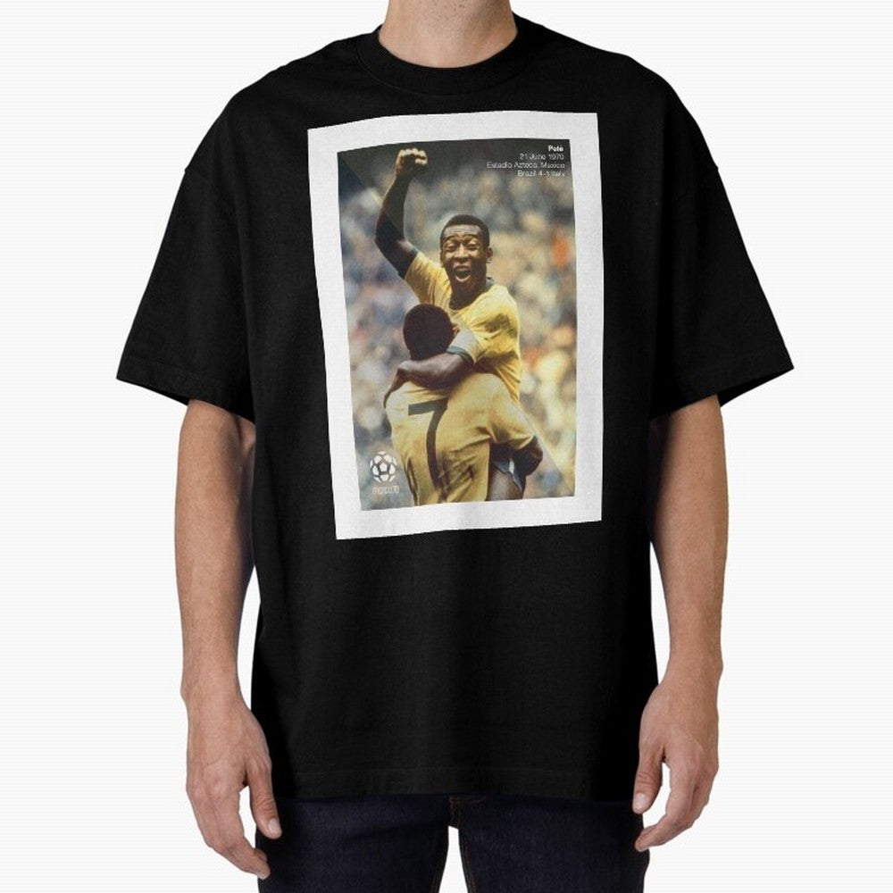 Pele Oversized T-Shirt Celebrate the Biggest Stage of FIFA World Cup 2026 Group Stage for Fans of Cristiano Ronaldo, Haaland and CR7 and Portugal, Bringing Championship Spirit, Famous Goals, Roaring Crowds and International Football Unity; Created