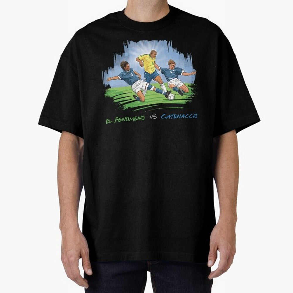 El Fenomeno Ronaldo Luis Nazario de Lima Oversized T-Shirt Wear the Spirit of Global Football Passion for FIFA World Cup 2026 USA Canada Mexico, Centered on Messi and Cristiano Ronaldo, France and Portugal, Football Passion, Legendary Performances,