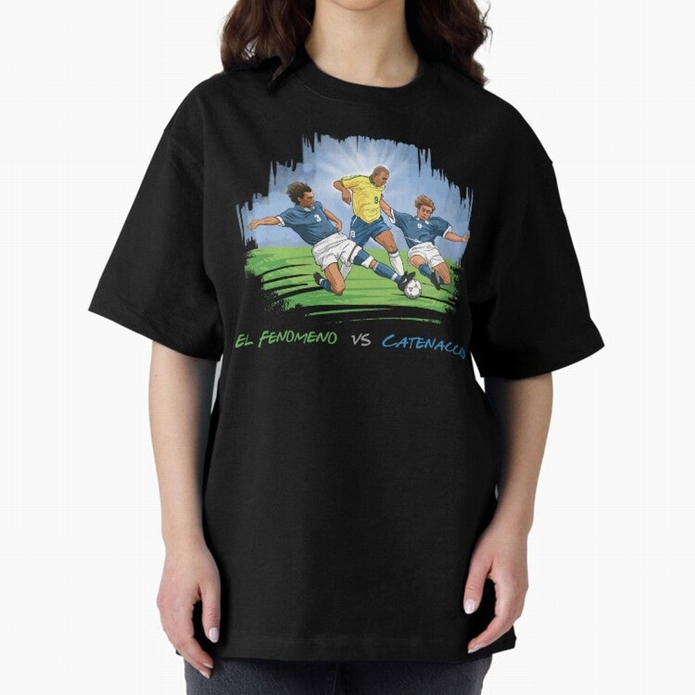 El Fenomeno Ronaldo Luis Nazario de Lima Oversized T-Shirt Wear the Spirit of Global Football Passion for FIFA World Cup 2026 USA Canada Mexico, Centered on Messi and Cristiano Ronaldo, France and Portugal, Football Passion, Legendary Performances,