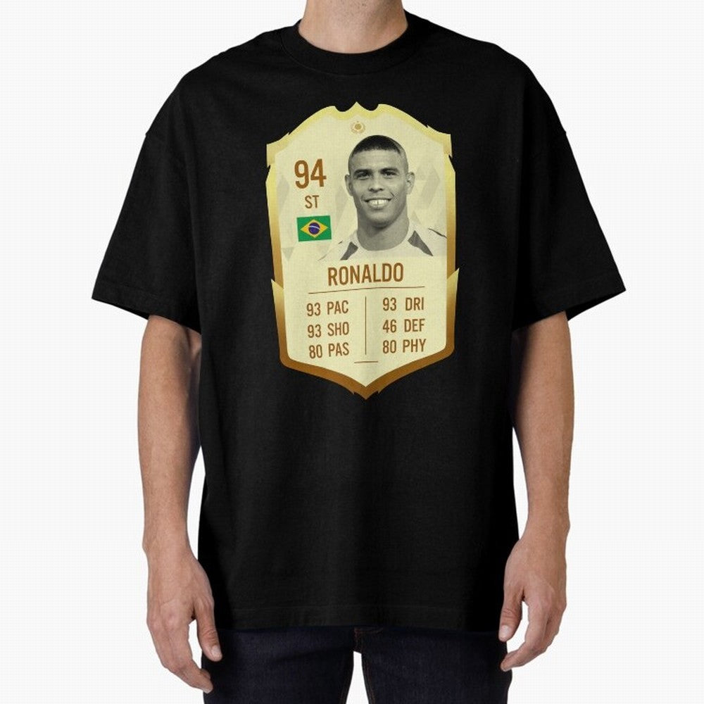 Ronaldo Ultimate Card Oversized T-Shirt Honor Football Greatness during FIFA World Cup 2026 Spirit, Made for France, Mbappe, Goal Celebration Energy, Supporter Heritage, Football Icons and Worldwide Tournament Joy; Ideal for Fans Who Follow Messi,