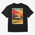 Brasil 1950 World Cup Oversized T-Shirt Celebrate Global Passion for FIFA World Cup 2026 for Fans of CR7 and Brazil, Portugal and Argentina, Bringing Worldwide Fan Energy, Dramatic Goals, Stadium Lights and Championship Celebrations; Ideal for Fans