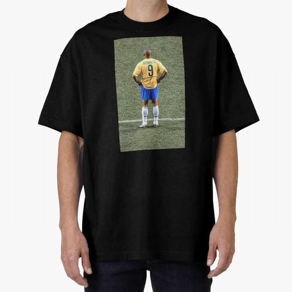 Illustration Ronaldo Luis Nazario de Lima Oversized T-Shirt Enjoy the Biggest Football Party of FIFA World Cup 2026 USA Canada Mexico Made for Mbappe, Portugal, Spain and Germany Energy, Championship Spirit, Famous Goals, Roaring Crowds and