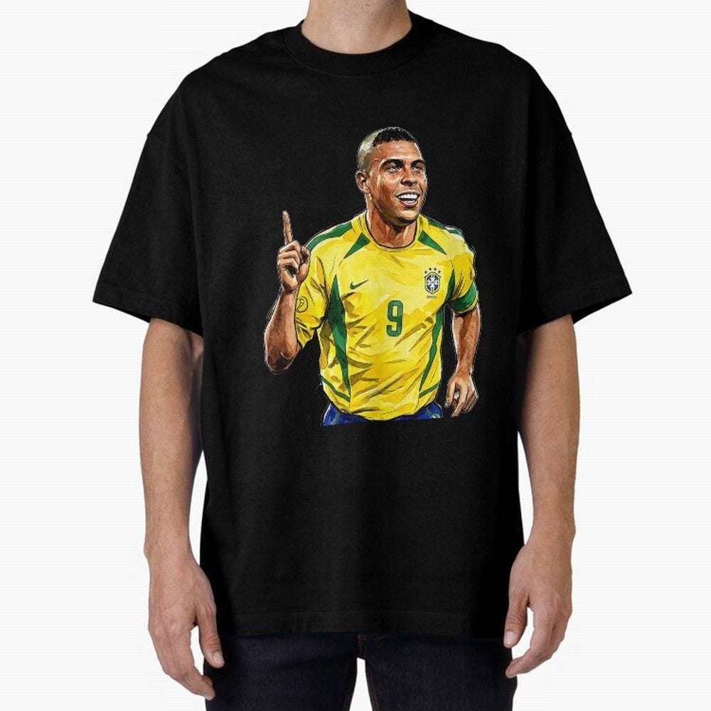 Ronaldo Fen?meno Oversized T-Shirt Keep Football History Alive during FIFA World Cup 2026 USA Canada Mexico Spirit, with Spain and Netherlands, CR7, Tournament Hype, Historic Matchups, Family Viewing Parties and Global Sports Pride; Ideal for