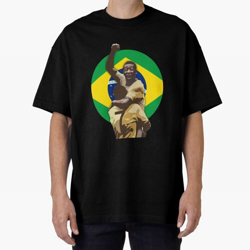 Pele Greates Footbal Player in History - Joga Bonito Oversized T-Shirt Support Iconic Players in FIFA World Cup 2026 for Fans of Cristiano Ronaldo and England and Germany, Bringing Global Supporter Spirit, Legendary Goals, National Colors and