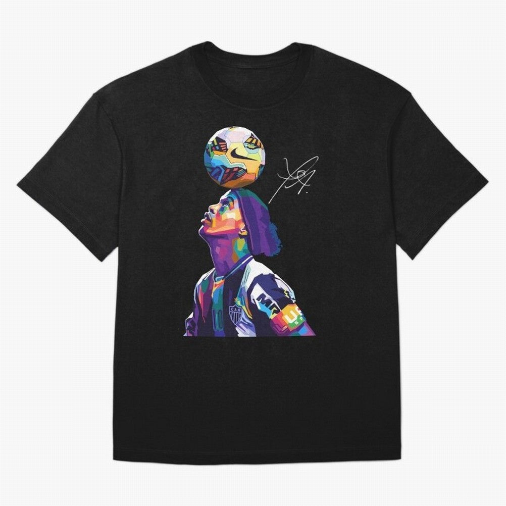 Ronaldinho Wpap Pop Art Oversized T-Shirt Bring Home the FIFA World Cup 2026 Journey through Mbappe Highlights, Germany Pride, Retro Football Energy, Iconic Rivalries, Trophy Chase Drama and Stadium Atmosphere; Perfect for Fans, Collectors, Family