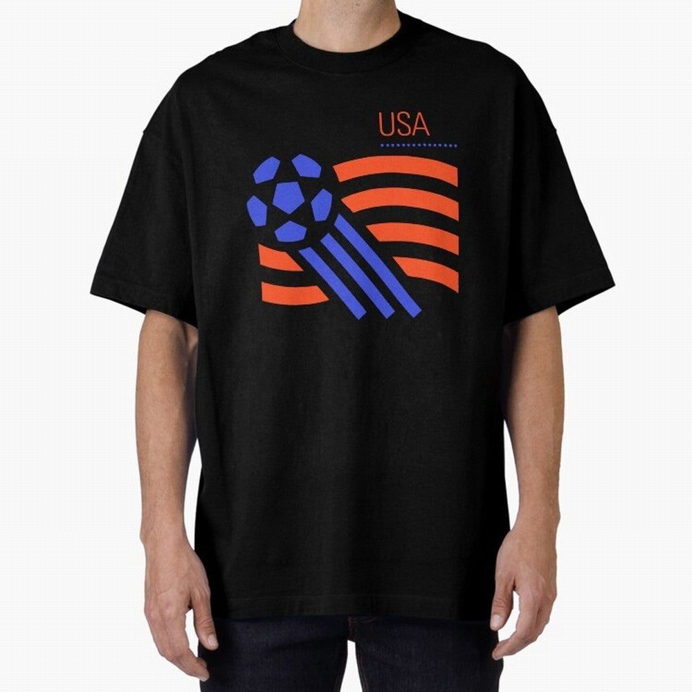 USA 1994 World Cup Soccer Retro 90s Oversized T-Shirt Discover FIFA World Cup 2026 Spirit, Made for Spain and Netherlands, Messi and Cristiano Ronaldo, Stadium Chants, National Pride, Trophy Dreams and Unforgettable Football Memories; Built for