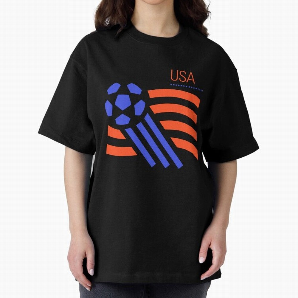 USA 1994 World Cup Soccer Retro 90s Oversized T-Shirt Discover FIFA World Cup 2026 Spirit, Made for Spain and Netherlands, Messi and Cristiano Ronaldo, Stadium Chants, National Pride, Trophy Dreams and Unforgettable Football Memories; Built for