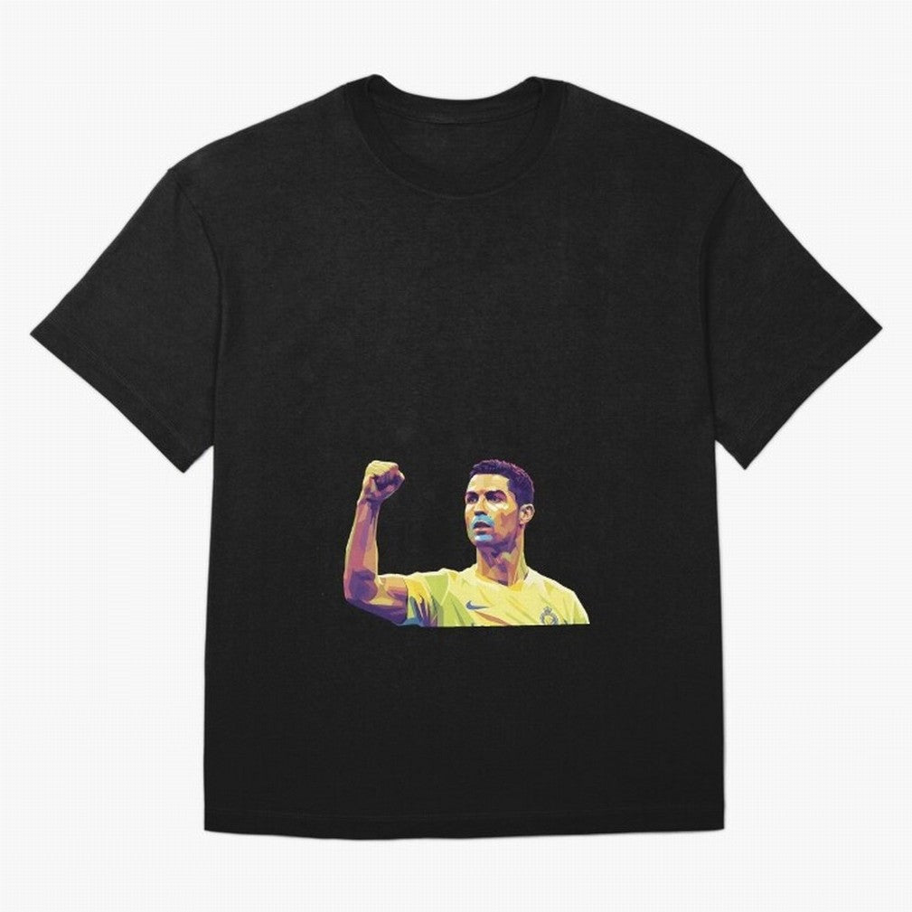 Ronaldo pop art Oversized T-Shirt Join FIFA World Cup 2026 Group Stage Spirit, Driven by Portugal, Spain and Germany, Mbappe, Stadium Memories, Football Loyalty, International Chants and Championship Tradition; Made for Die Hard Supporters, Soccer