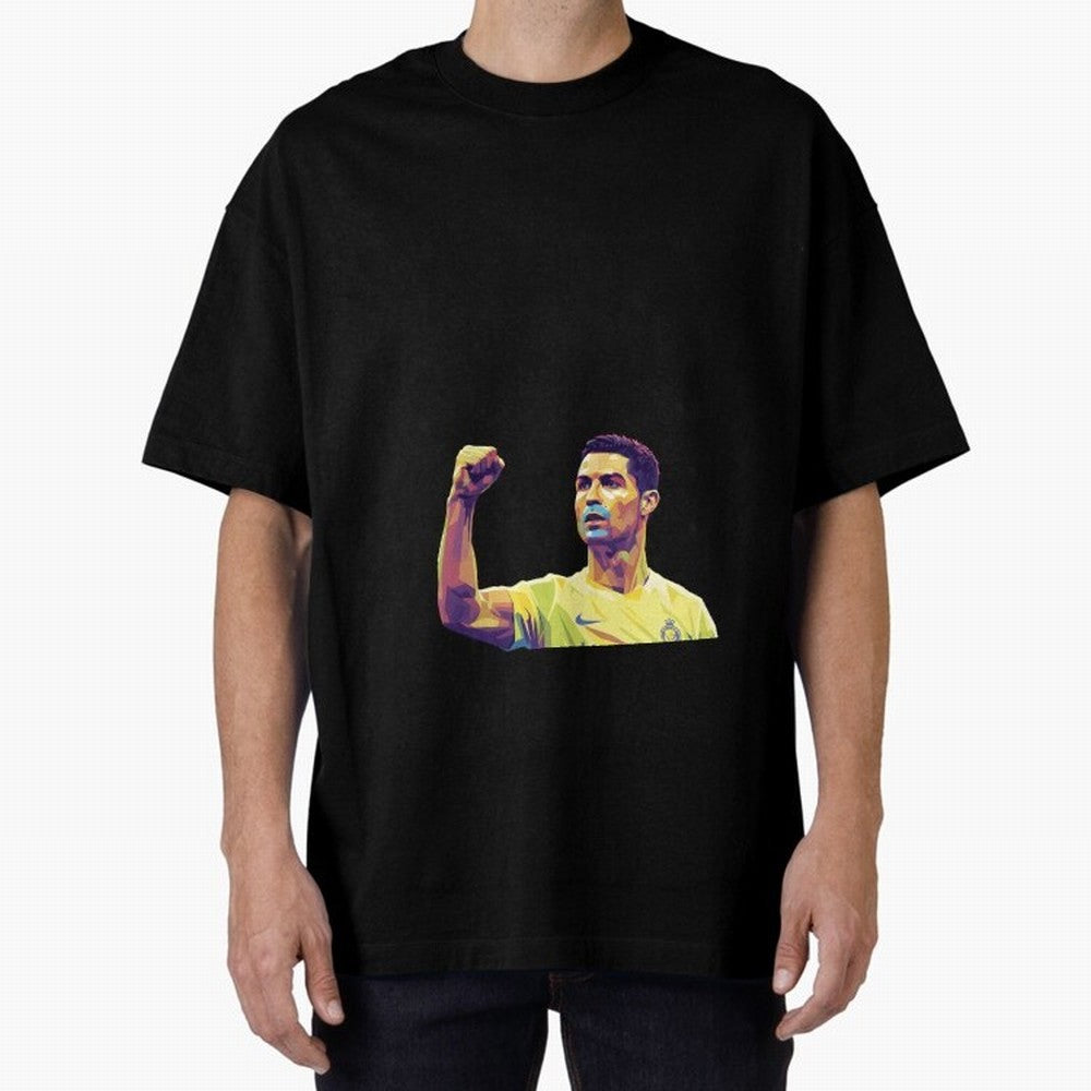 Ronaldo pop art Oversized T-Shirt Join FIFA World Cup 2026 Group Stage Spirit, Driven by Portugal, Spain and Germany, Mbappe, Stadium Memories, Football Loyalty, International Chants and Championship Tradition; Made for Die Hard Supporters, Soccer