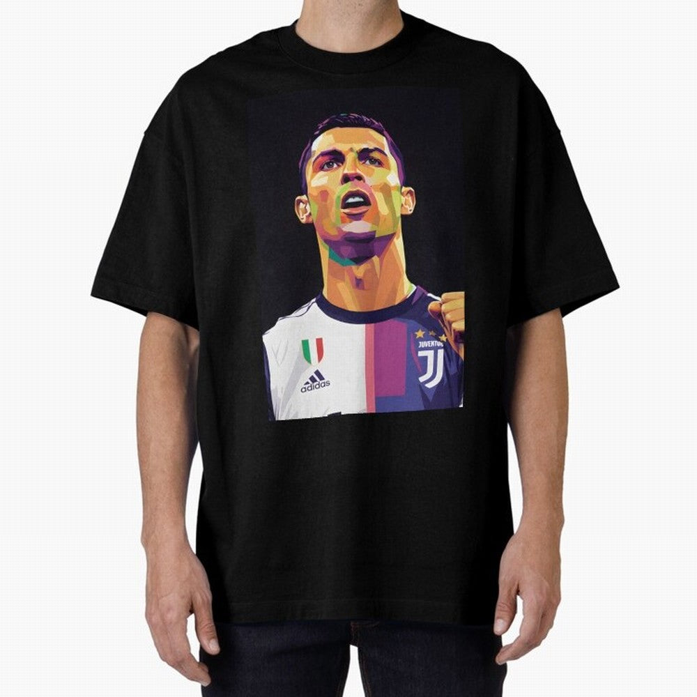 Ronaldo pop art Oversized T-Shirt Feel the Heartbeat of FIFA World Cup 2026 Group Stage Spirit, Connected to Spain and Netherlands, Messi and Cristiano Ronaldo, Championship Spirit, Famous Goals, Roaring Crowds and International Football Unity;
