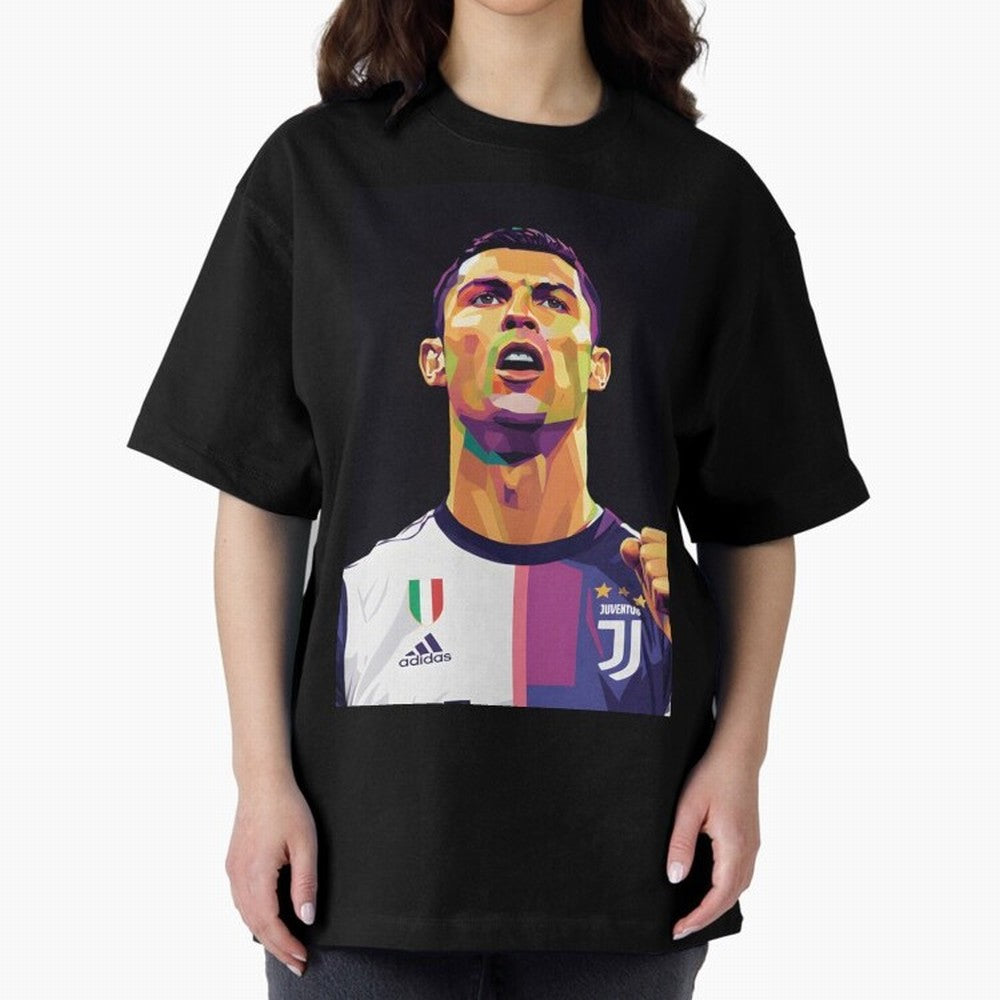 Ronaldo pop art Oversized T-Shirt Feel the Heartbeat of FIFA World Cup 2026 Group Stage Spirit, Connected to Spain and Netherlands, Messi and Cristiano Ronaldo, Championship Spirit, Famous Goals, Roaring Crowds and International Football Unity;