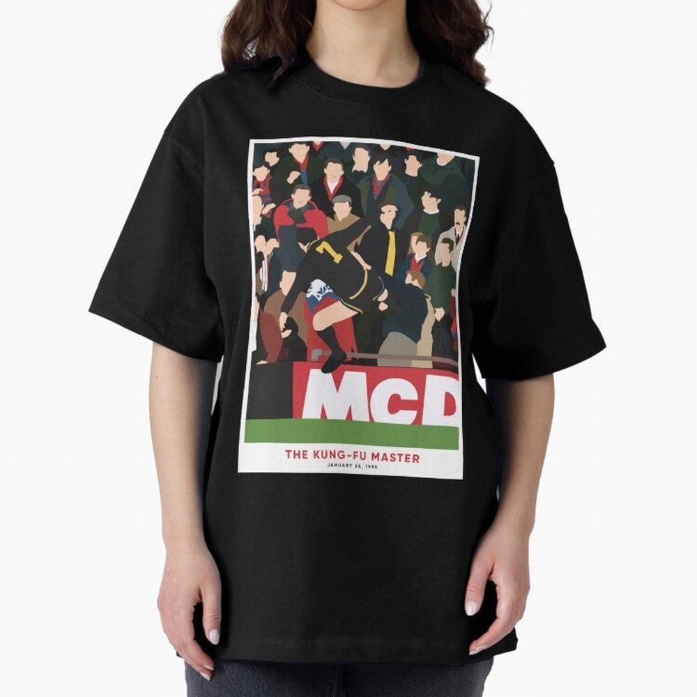 Eric Cantona The Kung-Fu Master Oversized T-Shirt Join Supporters Worldwide for FIFA World Cup 2026 USA Canada Mexico for Fans of CR7 and Messi and France and Portugal, Bringing Supporter Pride, Iconic Celebrations, Legendary Names and Global Match