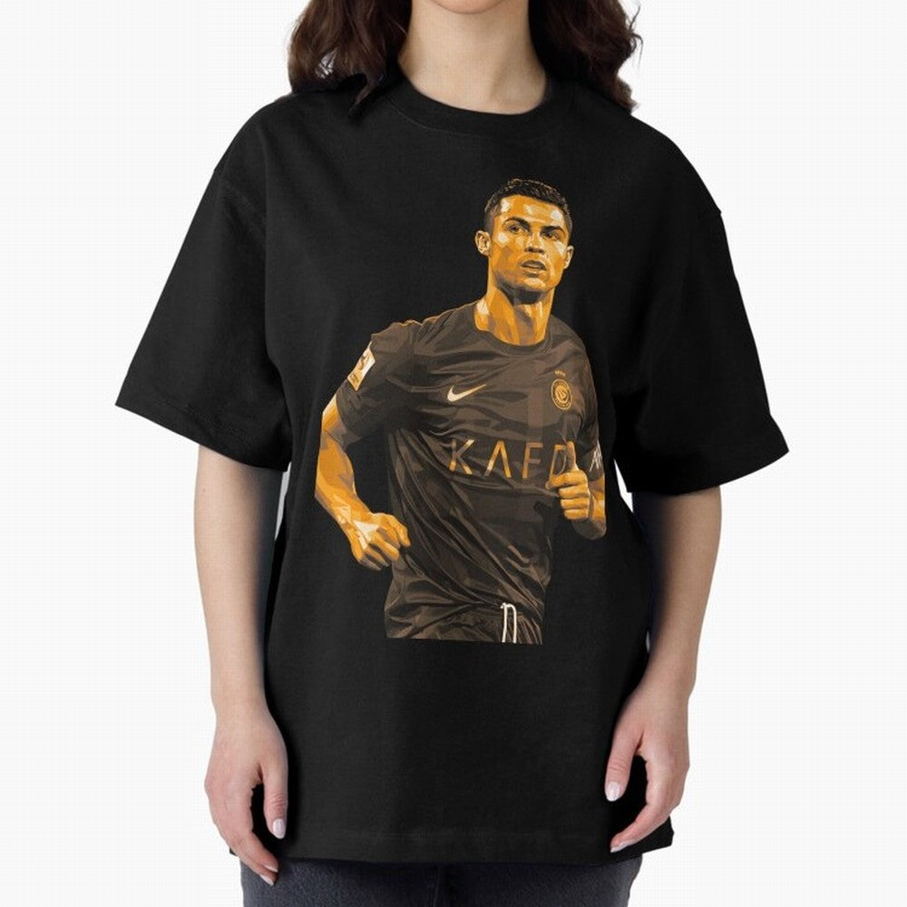 Ronaldo Oversized T-Shirt Honor the Football Icons of FIFA World Cup 2026 Group Stage with Messi and Cristiano Ronaldo, Netherlands Energy, Supporter Pride, Iconic Celebrations, Legendary Names and Global Match Day Energy; Ideal for Football Dads,