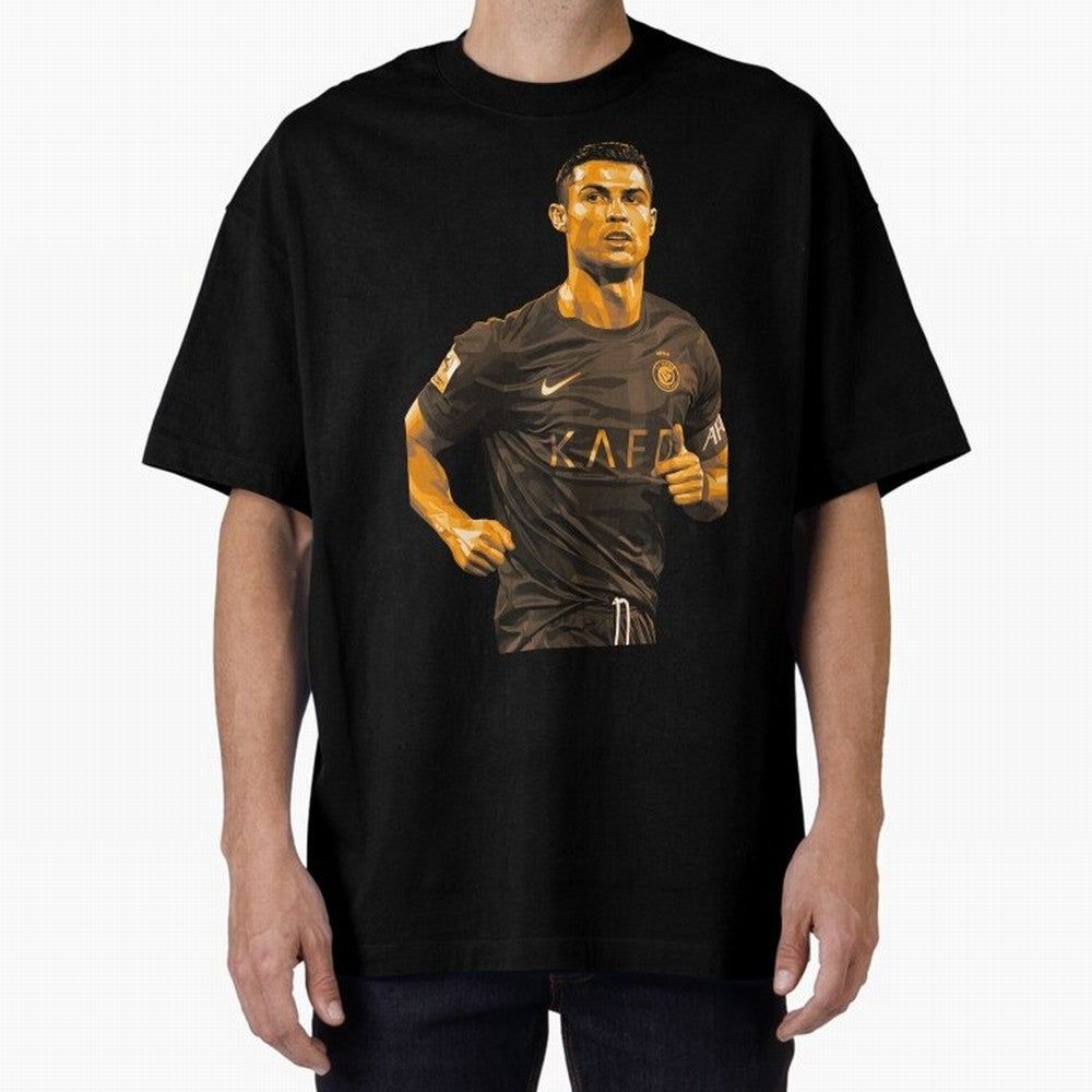 Ronaldo Oversized T-Shirt Honor the Football Icons of FIFA World Cup 2026 Group Stage with Messi and Cristiano Ronaldo, Netherlands Energy, Supporter Pride, Iconic Celebrations, Legendary Names and Global Match Day Energy; Ideal for Football Dads,