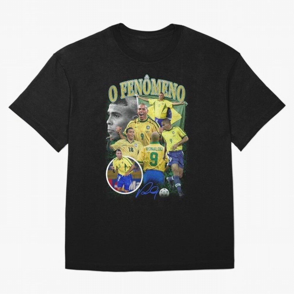 O Fenomeno Ronaldo Oversized T-Shirt Celebrate the Stars of the FIFA World Cup 2026 Journey through Neymar, Haaland and Cristiano Ronaldo Highlights, Brazil Pride, Stadium Memories, Football Loyalty, International Chants and Championship Tradition;