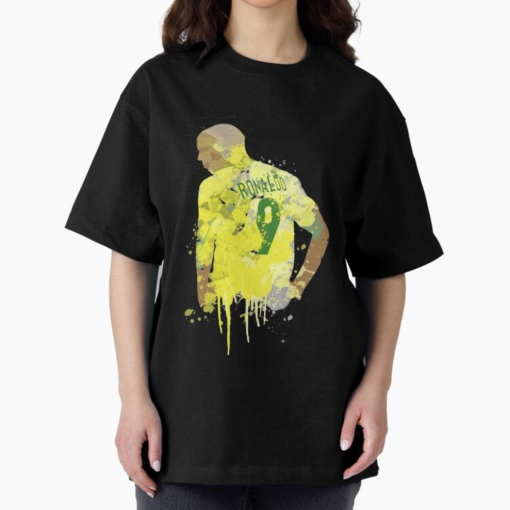 Ronaldo Brazil Legend Art Oversized T-Shirt Showcase FIFA World Cup 2026 Capturing Cristiano Ronaldo, Haaland and CR7, Portugal Energy, Champion Mindset, Group Stage Buzz, Knockout Tension and Passionate Fan Culture; Great for Watch Parties, Sports