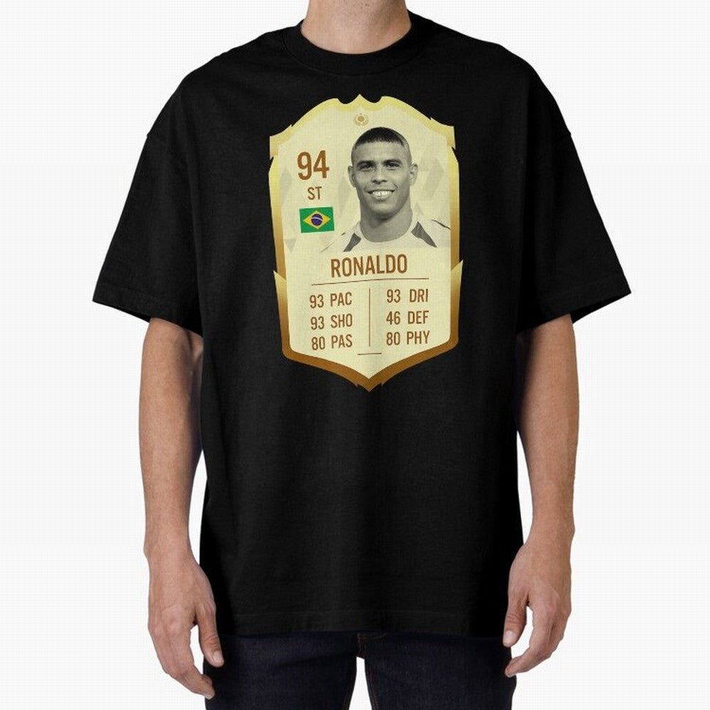 Ronaldo Ultimate Card Oversized T-Shirt Relive FIFA World Cup 2026 Group Stage Spirit, with France, Haaland, Match Day Excitement, Supporter Culture, Golden Goals and Global Football Passion; Ideal for Football Dads, Football Moms, Friends,