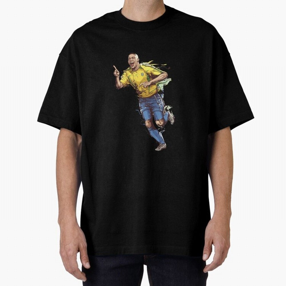Brazilian Football Player from Milano Oversized T-Shirt Feel the Heartbeat of Match Day Hype around FIFA World Cup 2026 Group Stage, Haaland, England, France and Netherlands, Sports Nostalgia, International Competition, Famous Players and