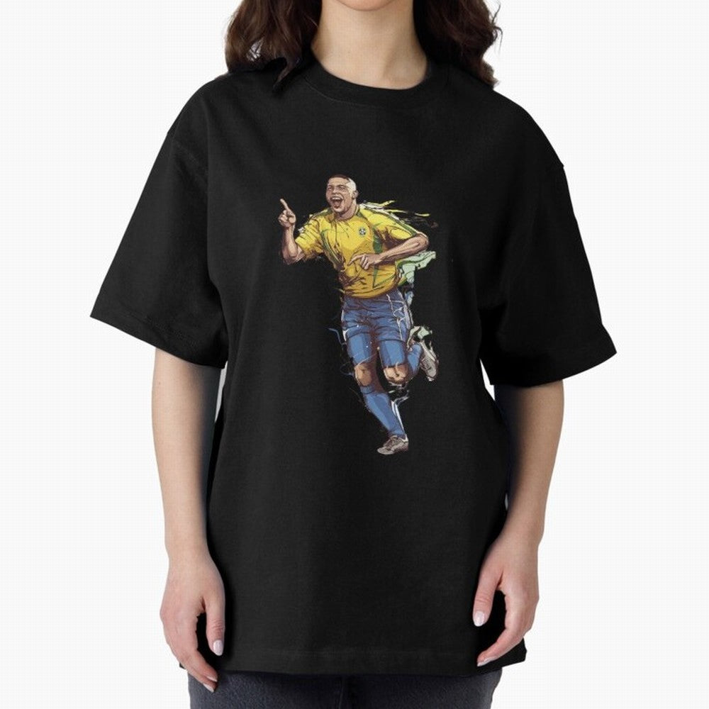Brazilian Football Player from Milano Oversized T-Shirt Feel the Heartbeat of Match Day Hype around FIFA World Cup 2026 Group Stage, Haaland, England, France and Netherlands, Sports Nostalgia, International Competition, Famous Players and