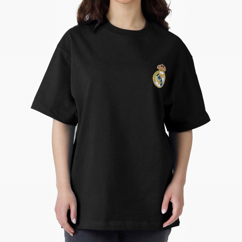 Madrid Football Logo Oversized T-Shirt Share the Excitement of the FIFA World Cup 2026 Journey through CR7 and Messi Highlights, Germany Pride, Vintage Soccer Flavor, Modern Football Stars, National Flags and Final Night Emotion; Ideal for Football
