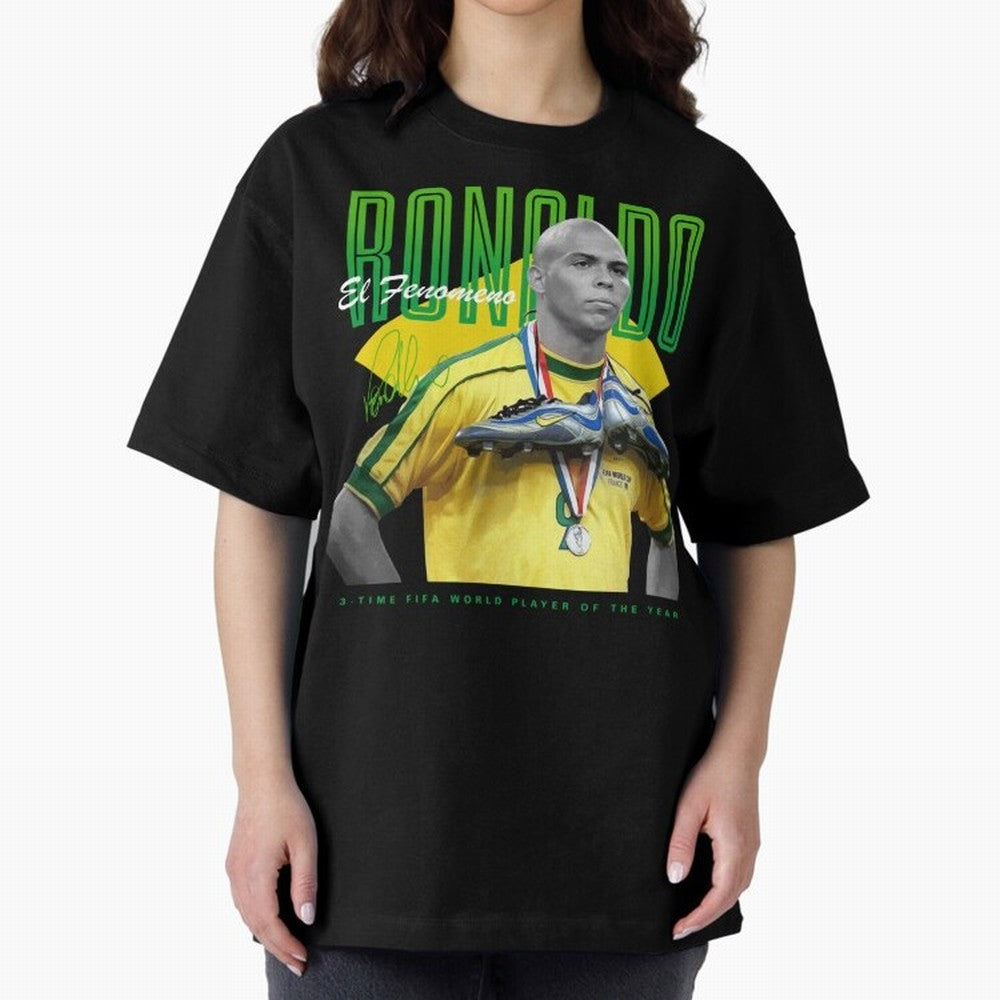 Ronaldo 3 Time Fifa World Player Of The Year Oversized T-Shirt Represent Fans Who Live for Match Day Hype around FIFA World Cup 2026 Group Stage, Cristiano Ronaldo, England, France and Netherlands, Tournament Hype, Historic Matchups, Family Viewing