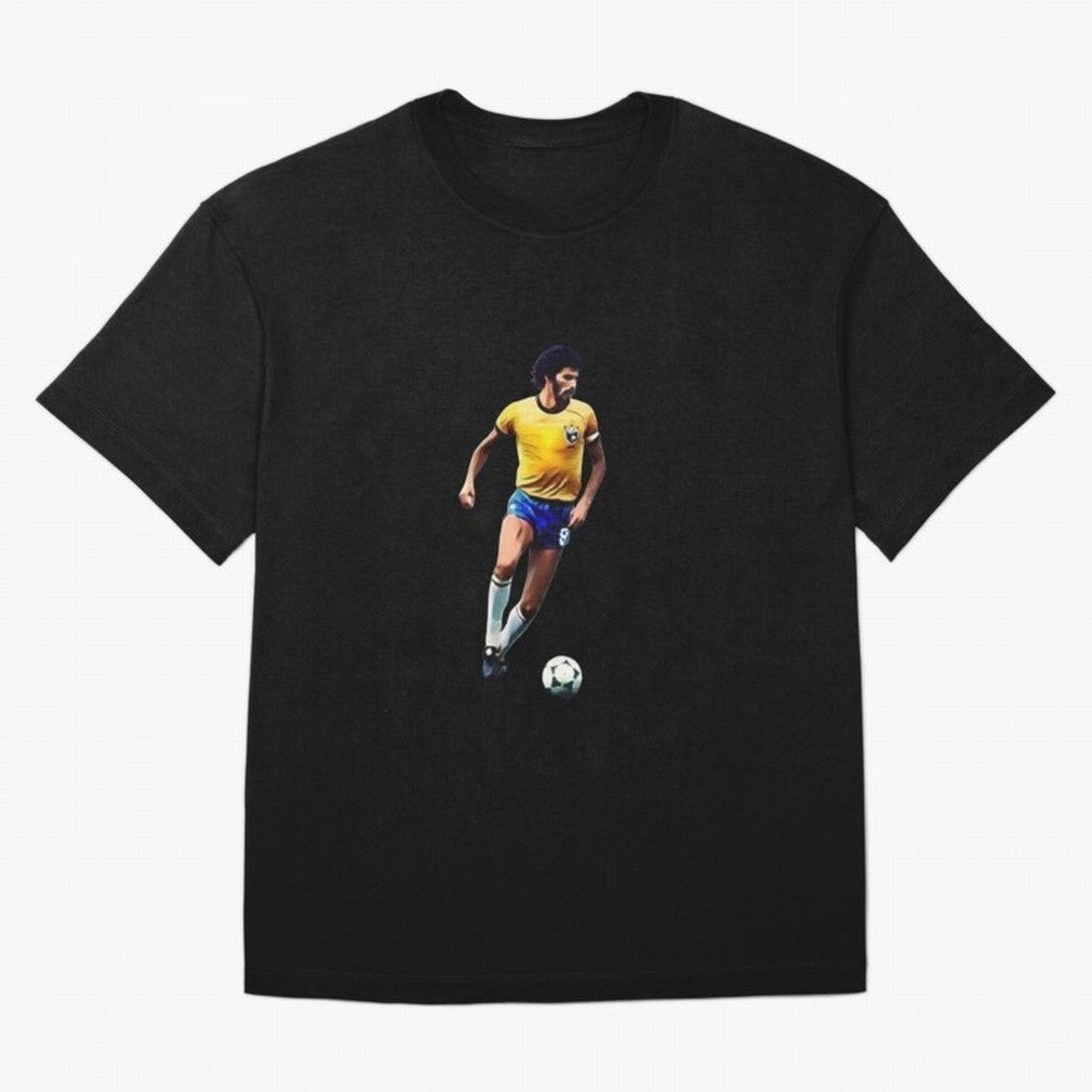 Legends of The Beautiful Game Cartoon Collection Legends Socrates Cartoon Artwork9 Oversized T-Shirt Celebrate Football Heritage in FIFA World Cup 2026 USA Canada Mexico for Fans of Neymar and Netherlands, Bringing Stadium Memories, Football