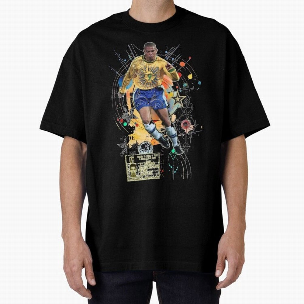 Ronaldo Nazario Football Playmaker Oversized T-Shirt Bring World Football Passion into Match Day Hype around FIFA World Cup 2026 Group Stage, Haaland and Mbappe, Argentina, Champion Mindset, Group Stage Buzz, Knockout Tension and Passionate Fan