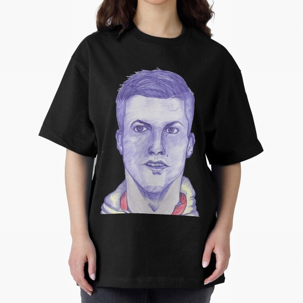 C-Ronaldo portrait drawing Oversized T-Shirt Celebrate the Biggest Stage of Match Day Hype around FIFA World Cup 2026 USA Canada Mexico, Messi, Neymar and Mbappe, England, Football Passion, Legendary Performances, Festival Vibes and Supporter