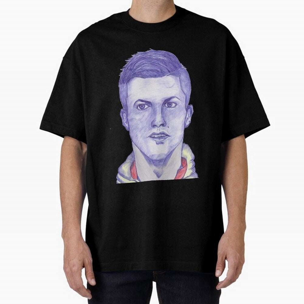 C-Ronaldo portrait drawing Oversized T-Shirt Celebrate the Biggest Stage of Match Day Hype around FIFA World Cup 2026 USA Canada Mexico, Messi, Neymar and Mbappe, England, Football Passion, Legendary Performances, Festival Vibes and Supporter