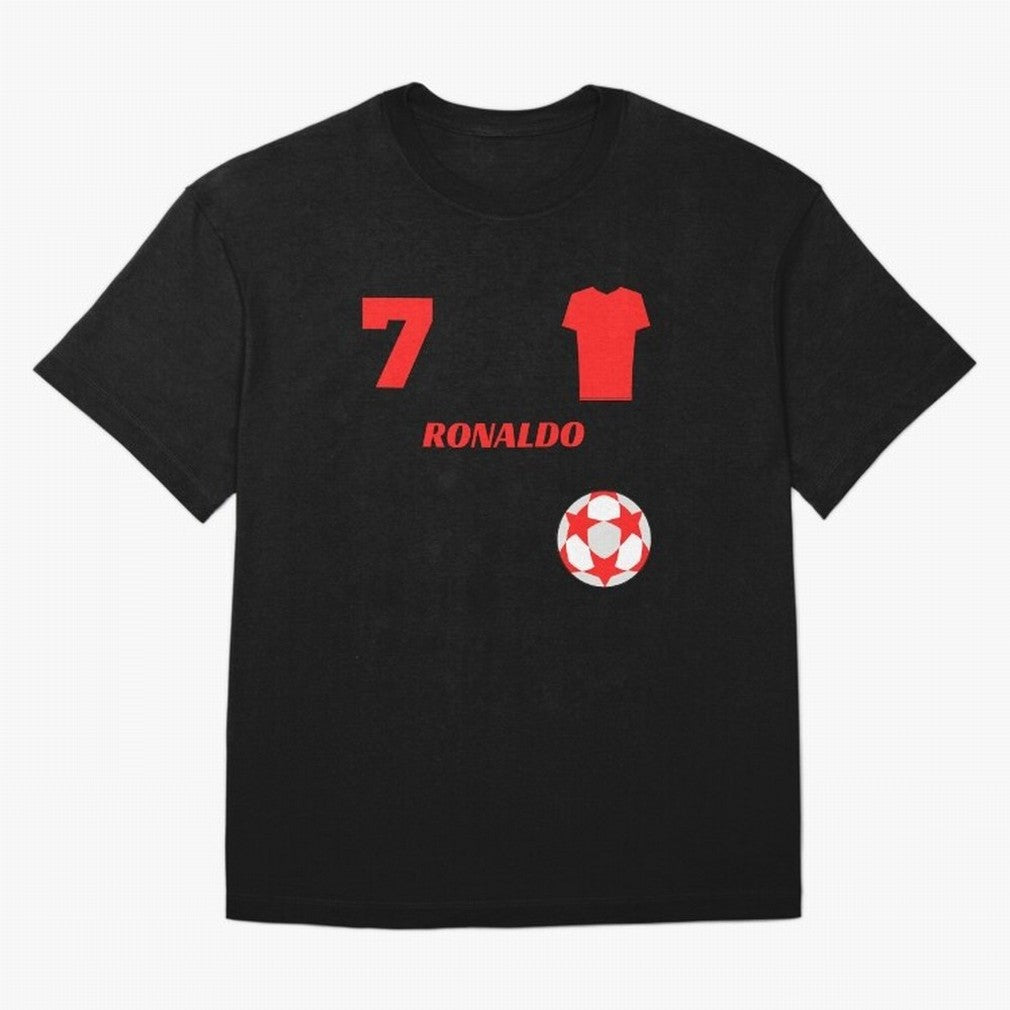 Ronaldo 7 - Man U Back to Manchester Oversized T-Shirt Represent Football Lovers during FIFA World Cup 2026 Group Stage for Fans of Messi, CR7 and Mbappe and Portugal, Bringing Vintage Soccer Flavor, Modern Football Stars, National Flags and Final