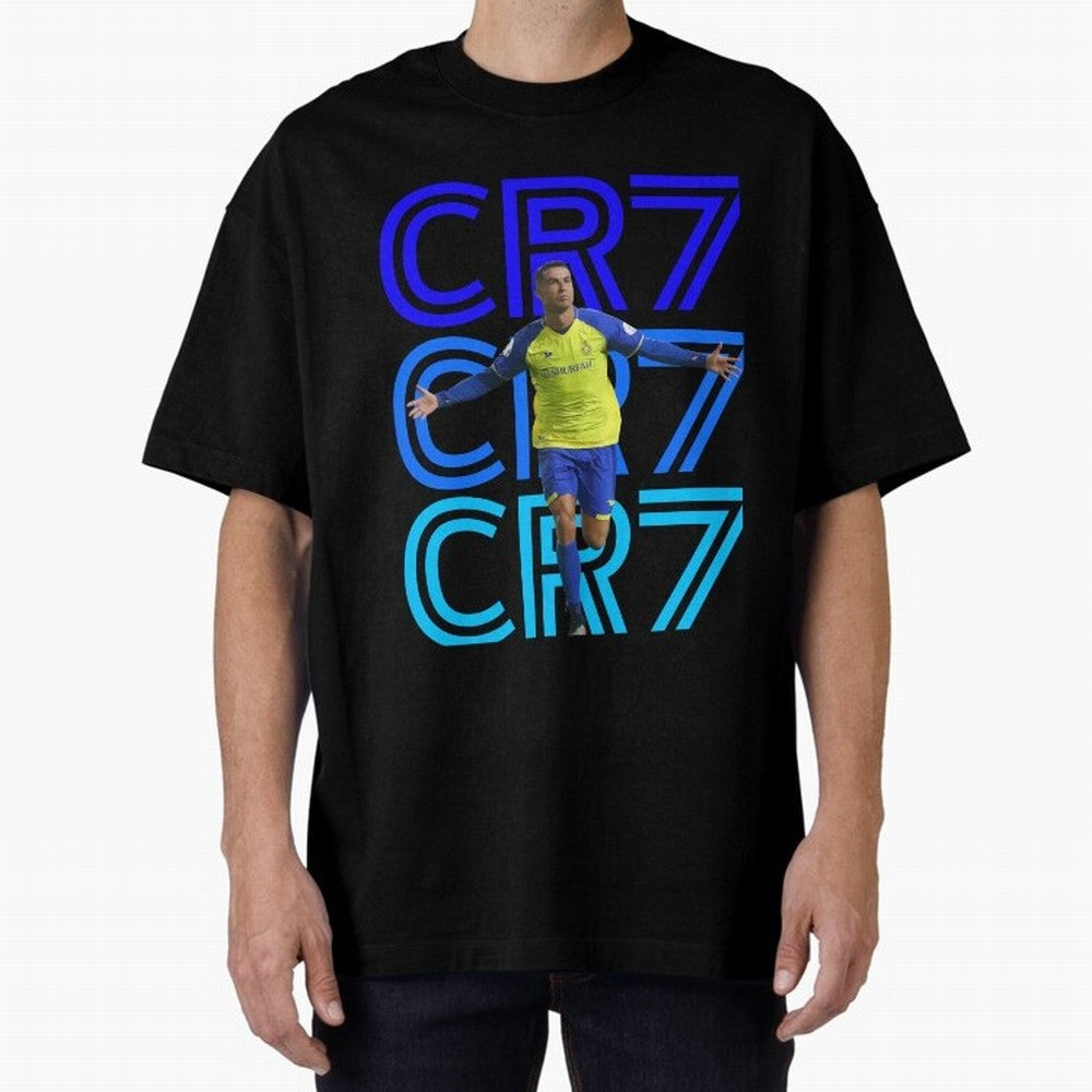 Christiano Ronaldo CR7 Oversized T-Shirt Celebrate Rivalries and Pride in Match Day Hype around FIFA World Cup 2026, Haaland and Mbappe, France, Fan Favorite Moments, National Team Passion, Big Match Drama and Soccer History; Perfect for Supporters
