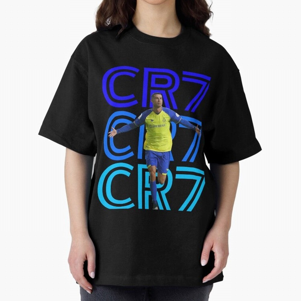 Christiano Ronaldo CR7 Oversized T-Shirt Celebrate Rivalries and Pride in Match Day Hype around FIFA World Cup 2026, Haaland and Mbappe, France, Fan Favorite Moments, National Team Passion, Big Match Drama and Soccer History; Perfect for Supporters