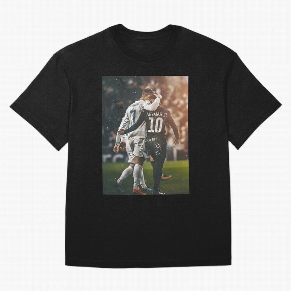 Neymar and Ronaldo Poster	 Oversized T-Shirt Embrace FIFA World Cup 2026 for Fans of CR7 and Messi and England, Bringing Goal Celebration Energy, Supporter Heritage, Football Icons and Worldwide Tournament Joy; Perfect for Fans, Collectors, Family