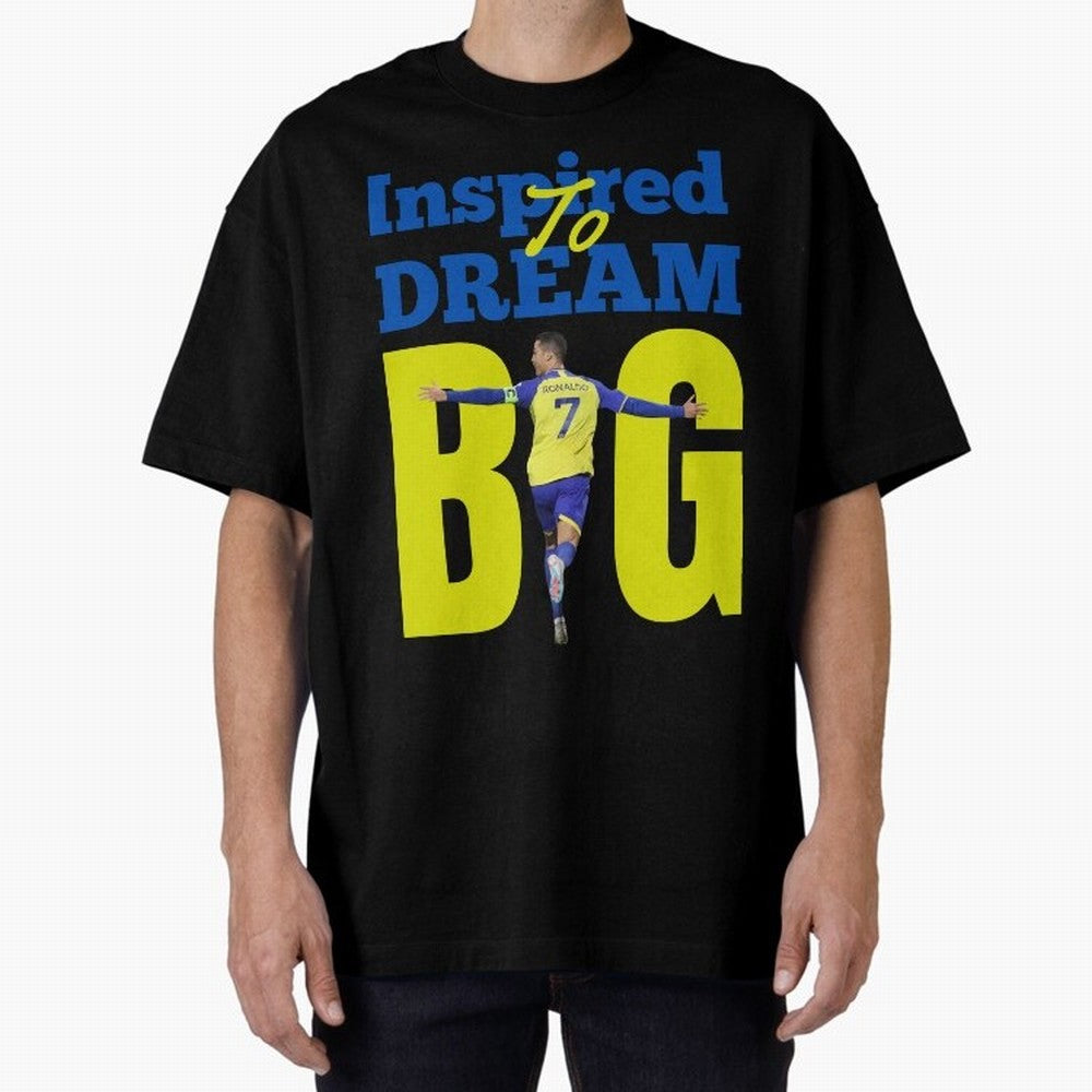 Inspired To Dream Big Oversized T-Shirt Celebrate Every Goal in Match Day Hype around FIFA World Cup 2026, Haaland and Mbappe, Argentina and Brazil, Vintage Soccer Flavor, Modern Football Stars, National Flags and Final Night Emotion; Great for