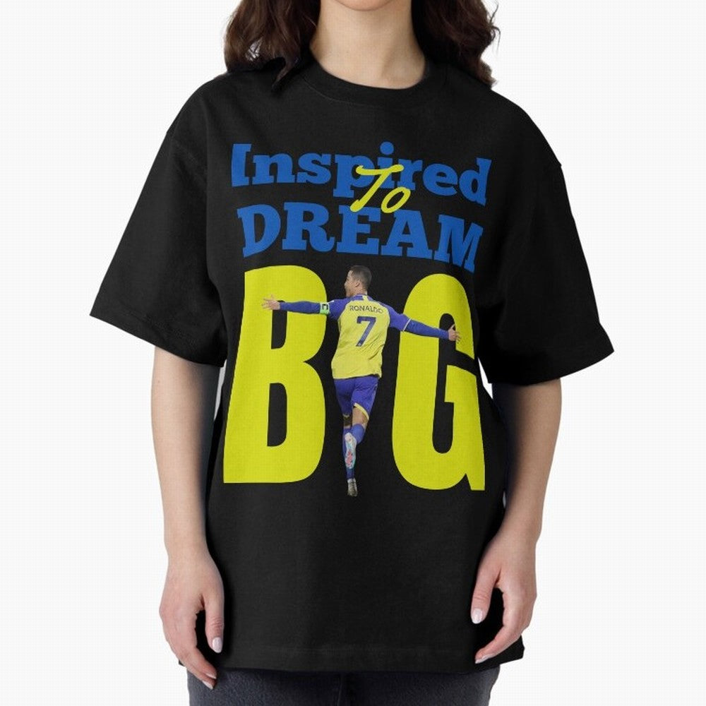 Inspired To Dream Big Oversized T-Shirt Celebrate Every Goal in Match Day Hype around FIFA World Cup 2026, Haaland and Mbappe, Argentina and Brazil, Vintage Soccer Flavor, Modern Football Stars, National Flags and Final Night Emotion; Great for