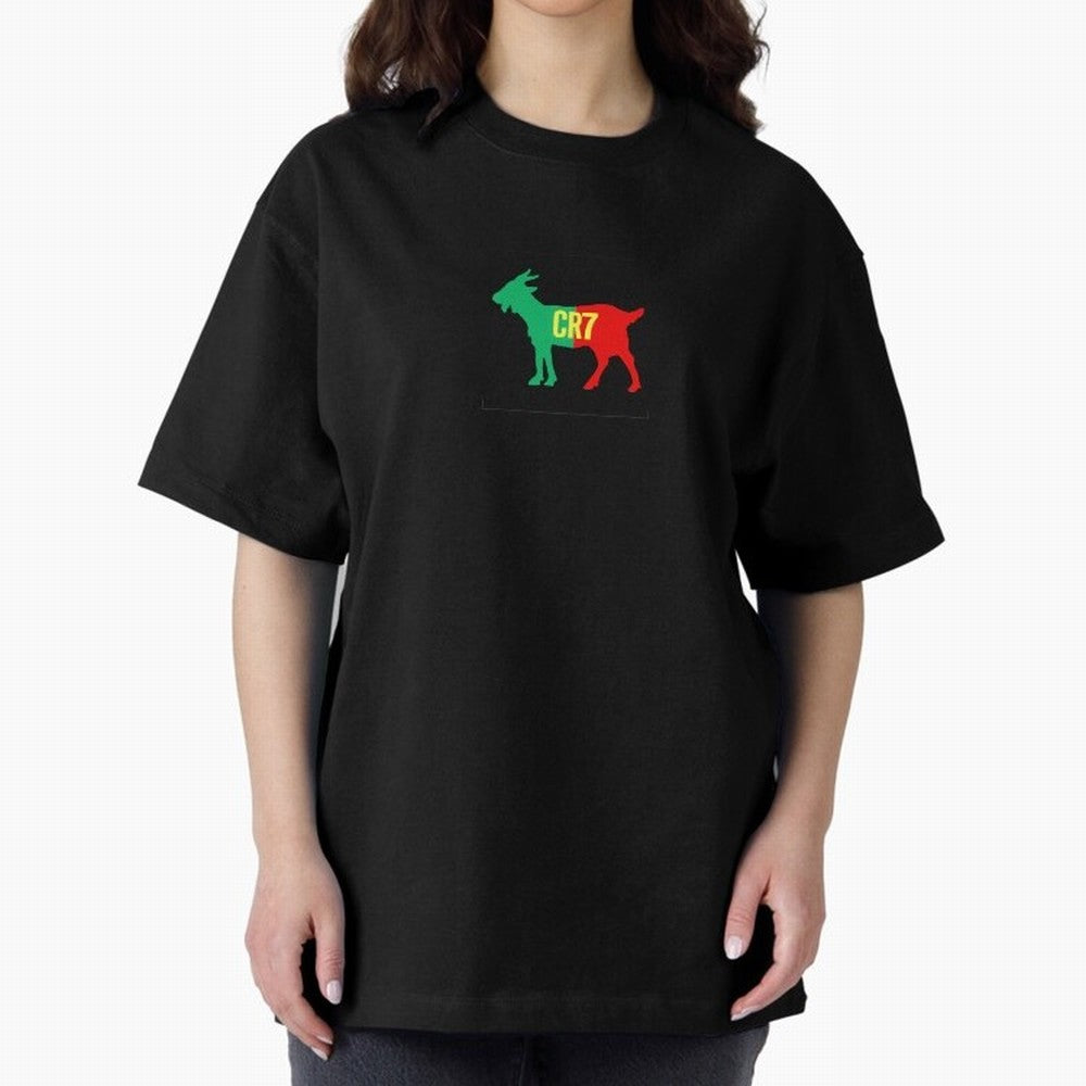 CR7 GOAT - Cristiano Ronaldo Oversized T-Shirt Elevate Match Day Hype around FIFA World Cup 2026 USA Canada Mexico, CR7 and Messi, England, Fan Favorite Moments, National Team Passion, Big Match Drama and Soccer History; Built for Supporters