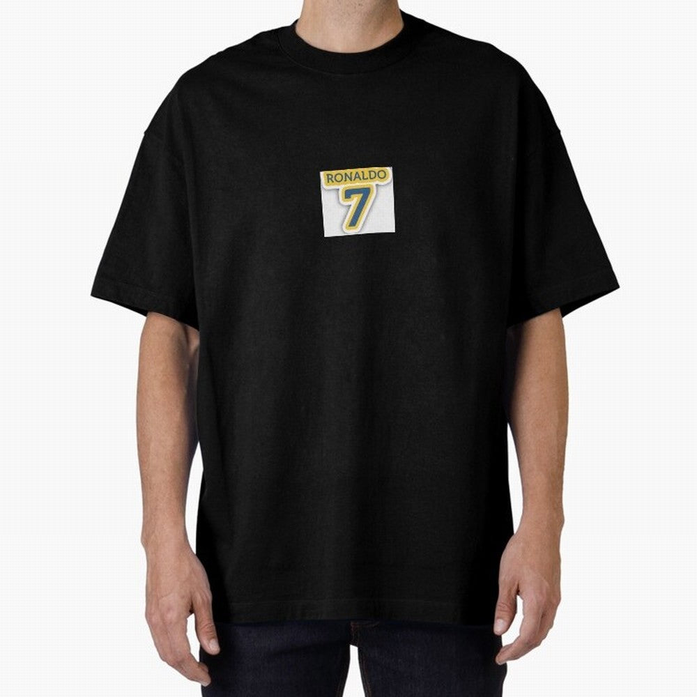 Ronaldo sticker Oversized T-Shirt Make Memories around FIFA World Cup 2026 Spirit, Featuring England and Germany, CR7 and Messi, Match Day Excitement, Supporter Culture, Golden Goals and Global Football Passion; Perfect for Fans, Collectors, Family