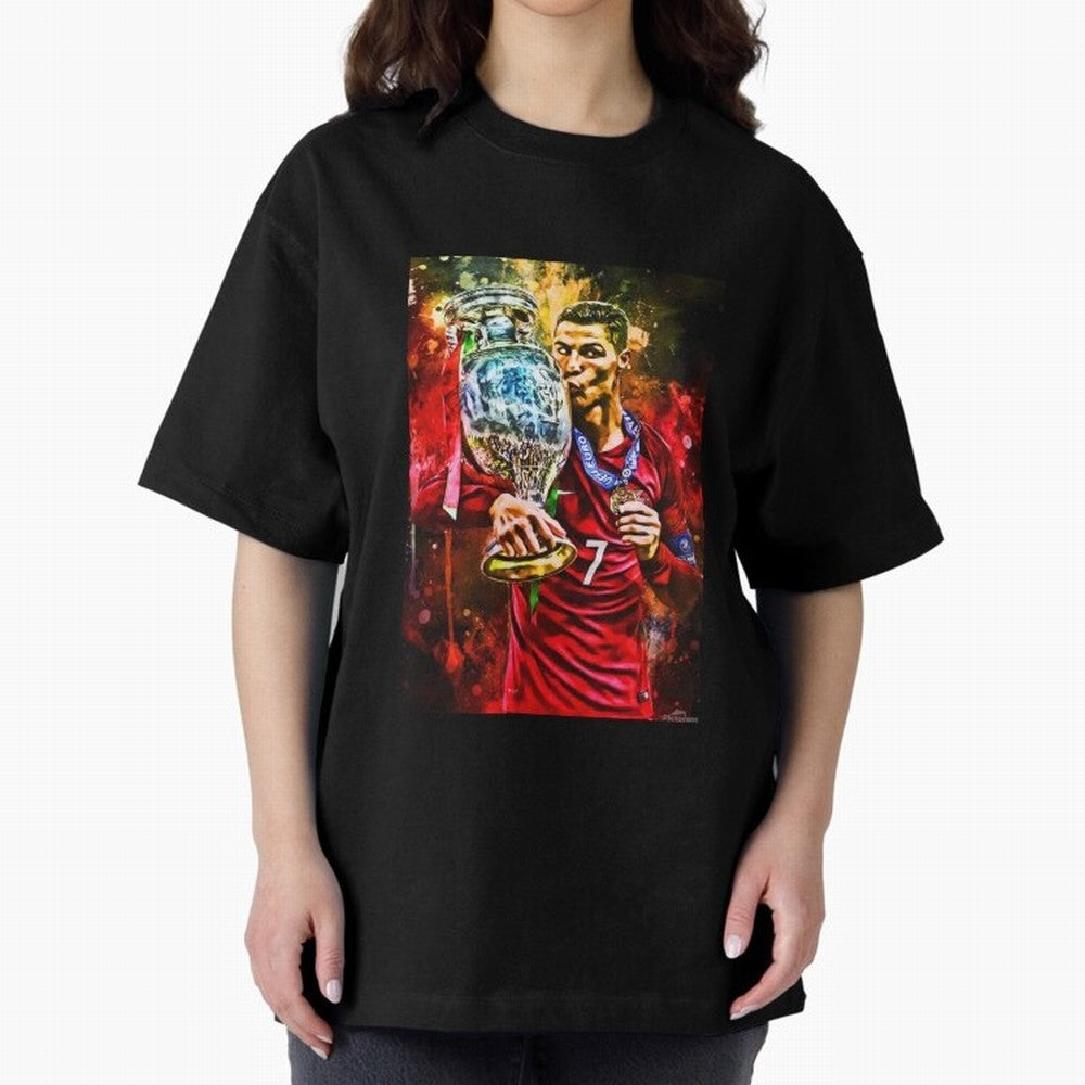 Christiano Ronaldo Oversized T-Shirt Show Fan Pride Across the FIFA World Cup 2026 USA Canada Mexico Journey through Messi and Cristiano Ronaldo Highlights, England Pride, Global Supporter Spirit, Legendary Goals, National Colors and Tournament