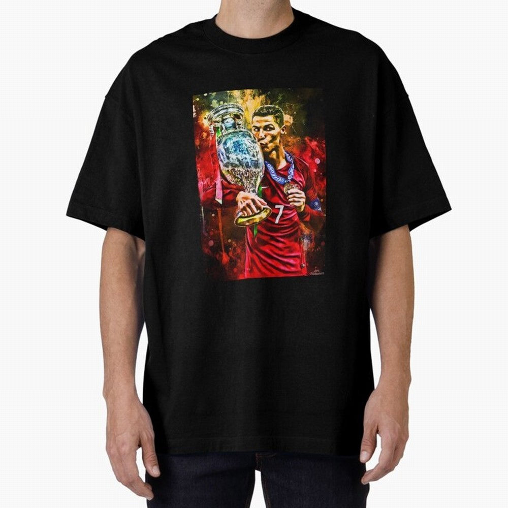 Christiano Ronaldo Oversized T-Shirt Show Fan Pride Across the FIFA World Cup 2026 USA Canada Mexico Journey through Messi and Cristiano Ronaldo Highlights, England Pride, Global Supporter Spirit, Legendary Goals, National Colors and Tournament