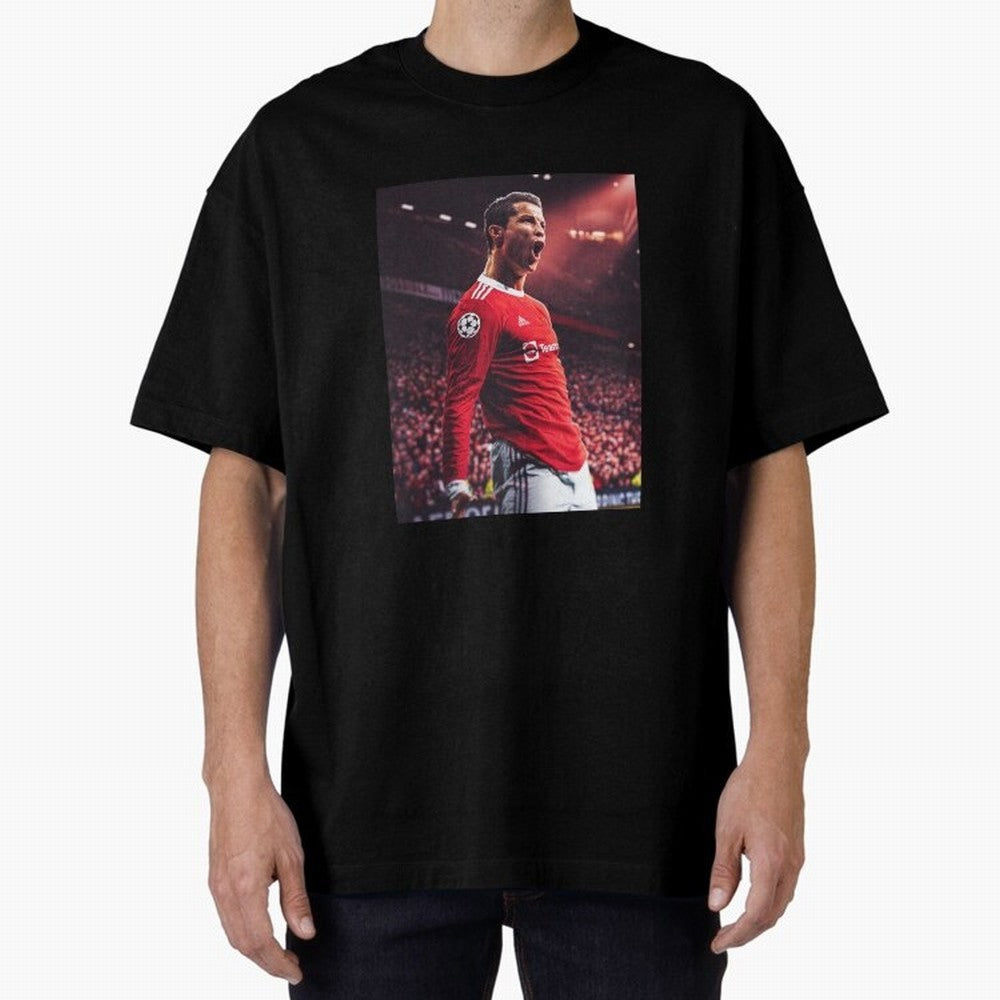 Cristiano Ronaldo CR7 Manchester Home 202122,Ronaldo Gifts, Ronaldo Best Selling , Ronaldo Top Item Oversized T-Shirt Feel the Trophy Chase of FIFA World Cup 2026 Spirit, Centered on England, France and Netherlands, Cristiano Ronaldo, Supporter
